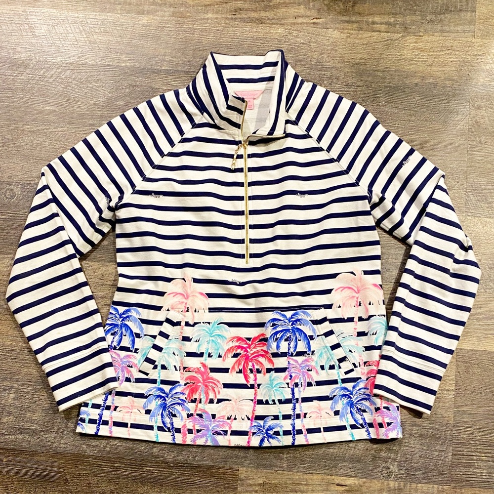 Lilly Pulitzer Half Zip Sweater Top